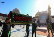 گزارش تصویری/ مراسم تشییع نمادین پیکر امام حسن مجتبی(ع) در آستان مقدس عسکریین(ع)
