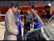 ارائه خدمات نگهداری خودرو و خیاطی در موکب‌های فنی حرفه‌ای کردستان  به زائران اربعین حسینی