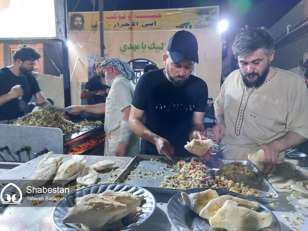 وفور نعمت و امکانات پذیرایی در مسیر پیاده‌روی اربعین+تصاویر