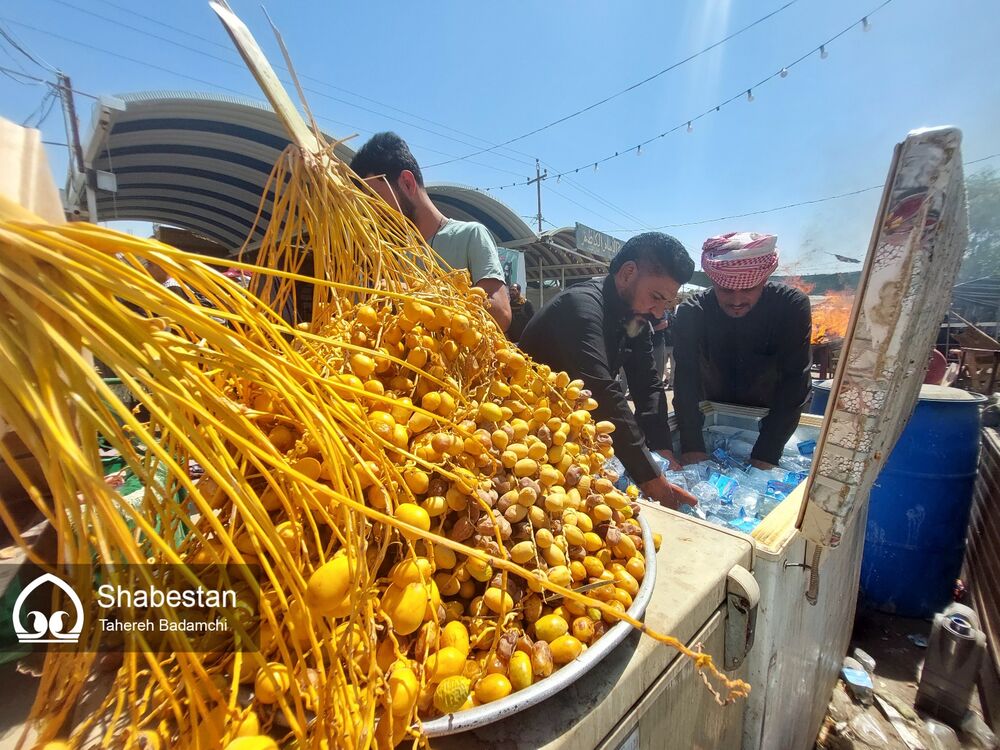 وفور نعمت و امکانات پذیرایی در مسیر پیاده‌روی اربعین+تصاویر