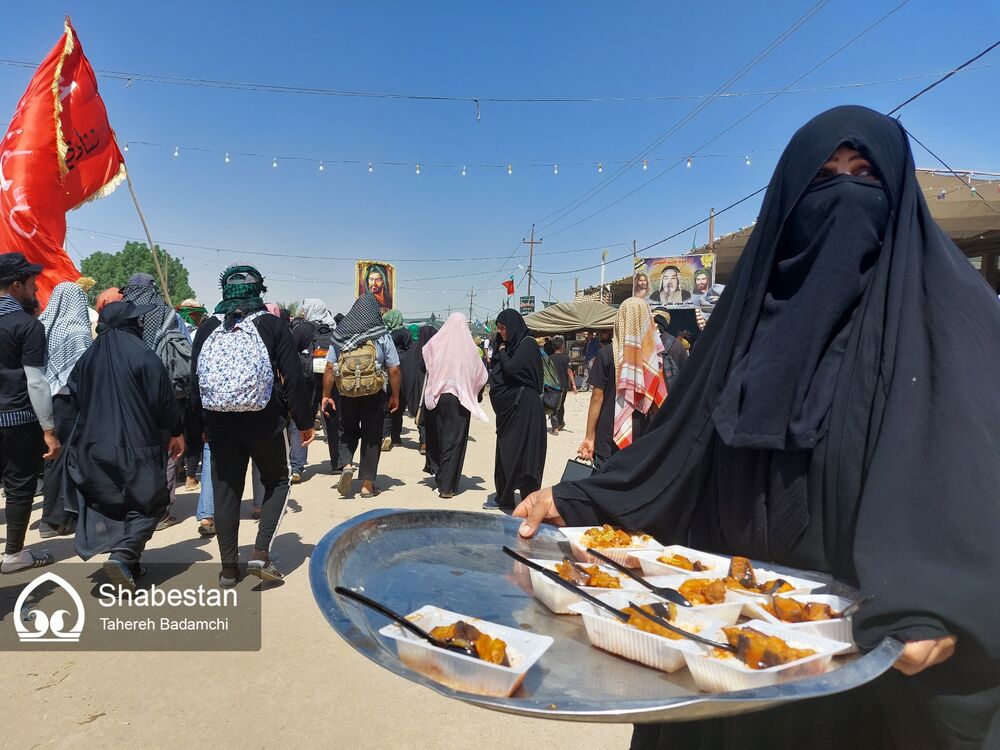 وفور نعمت و امکانات پذیرایی در مسیر پیاده‌روی اربعین+تصاویر