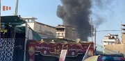 آتش سوزی در مرکز کربلا مهار شد+عکس