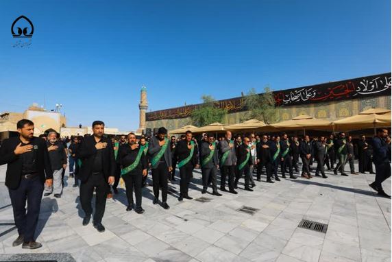 فیلم و عکس/ تشییع نمادین پیکر پیامبر رحمت(ص) در حرمین عسکریین(ع)