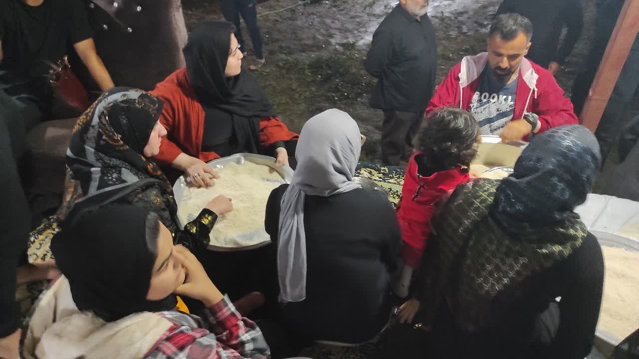 علم واچینی و طبخ غذای نذری پایان صفر در روستای ماشک آستانه اشرفیه