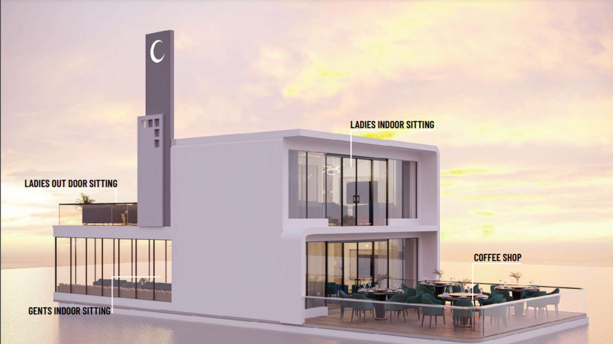 نخستین مسجد شناور جهان در دبی امارات احداث می شود+ عکس