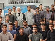 دیدار نماینده ولی فقیه در کردستان با اعضای پایگاه فجر مسجد ملا لطف الله شیخ الاسلام در محله کورآباد سنندج