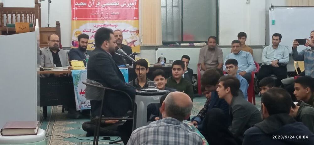 قرآن آموزی110رامسری در خانه قرآن و عترت شهدای توساسان|قاریان ممتاز مازندران و گیلان در مسجد امام حسین (ع) گردهم آمدند