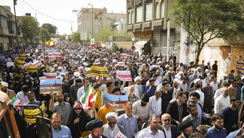 راهپیمایی قمی‌ها در دفاع از مردم مظلوم فلسطین