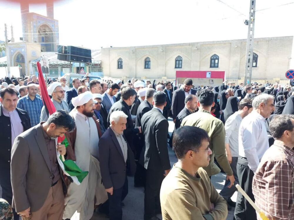 حمایت پرشور مردم کرمانشاه از فلسطین و محکومیت جنایات رژیم صهیونیستی