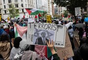 تظاهرات مردم واشنگتن در حمایت از فلسطین مقابل کاخ سفید+عکس