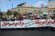 مردم غیور زنجان در حمایت از مردم بی‌پناه غزه تجمع کردند