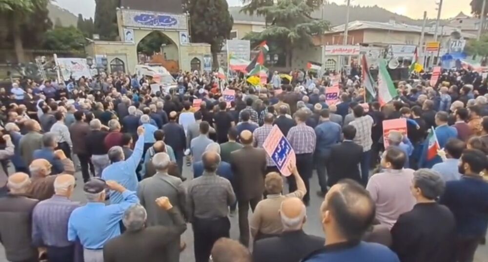 تجمع و همدردی مردم بهشهر در دفاع از ملت فلسطین