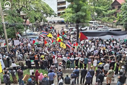 تجمع ضد صهیونیستی مسلمانان شیعه و سنی در تایلند+ عکس