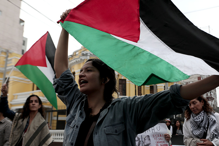 تظاهرات کشورهای لاتین علیه بمباران صهیونیست‌ها در غزه