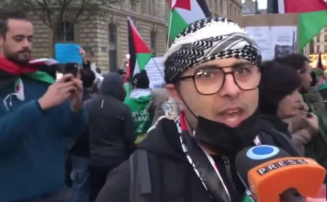 اعتراض فرانسویها به اظهارات مکرون درباره مقایسه حماس با داعش + تصویر