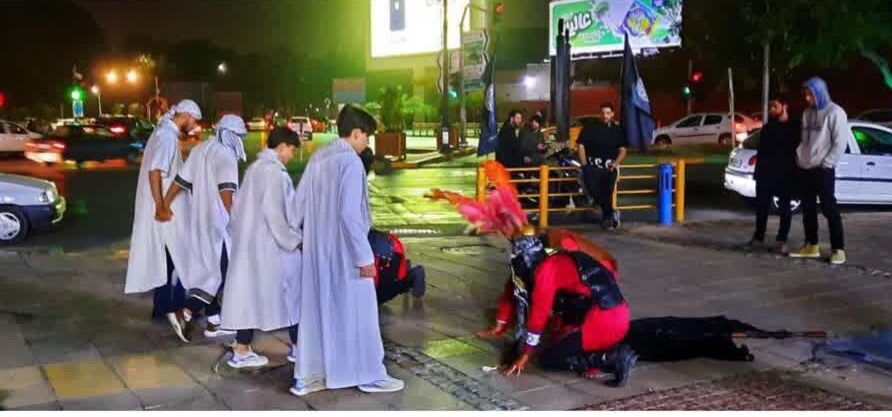 برگزاری تئاتر خیابانی "شمر زمانه" در مشهد