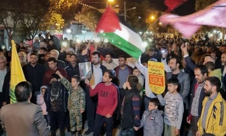 حضور اعضای کانون های مساجد اراک در تجمع علیه جنایات صهیونیست