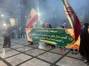 تشکر رهبر معظم انقلاب از بانویی که با حجاب کامل پرچم ایران را برافراشته کرد