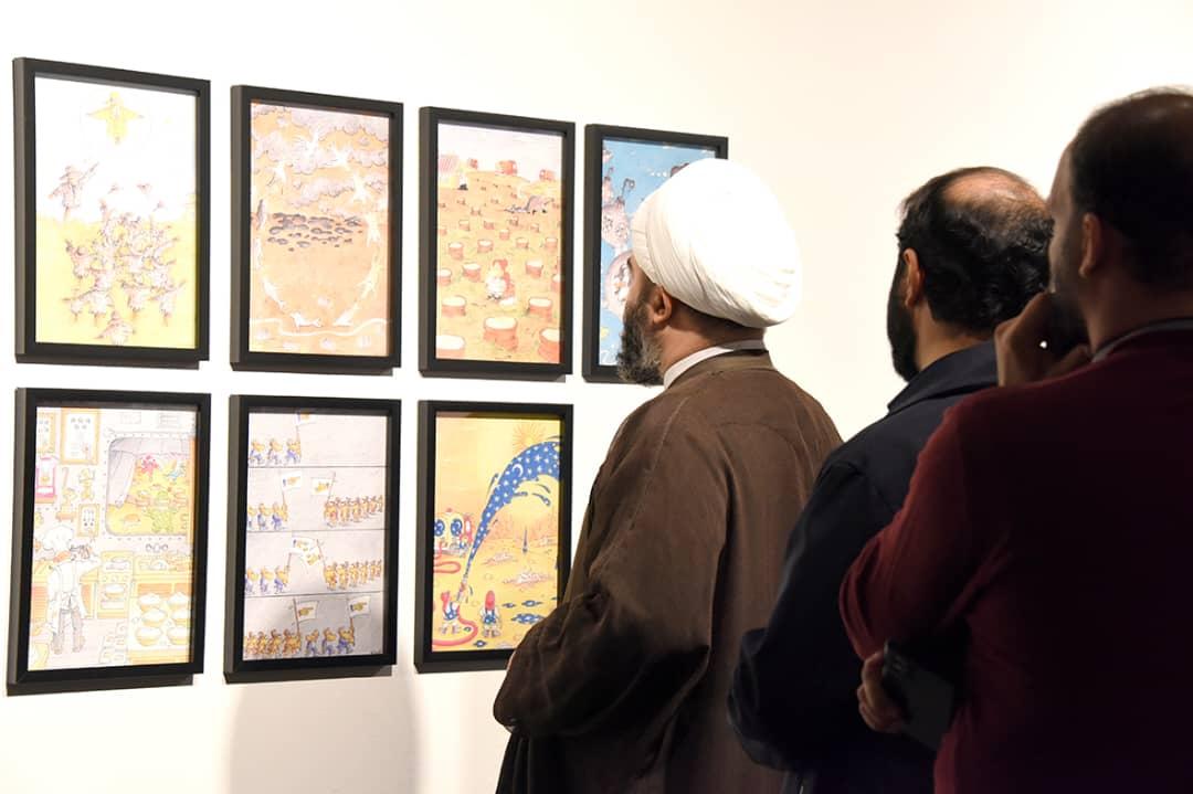 بازدید رئیس سازمان تبلیغات اسلامی از نمایشگاه کارتون و کاریکاتور آمریکای لاتین