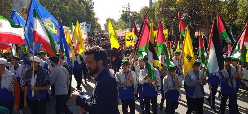 خروش ملایریها در ۱۳ آبان با محکومیت جنایات اسرائیل/ طوفان الاقصی آغازی برای پایان اسرائیل