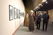 بازدید رئیس سازمان تبلیغات اسلامی از نمایشگاه کارتون و کاریکاتور آمریکای لاتین