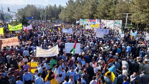 فریاد مرگ بر اسراییل در خراسان جنوبی طنین‌انداز شد