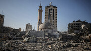 صهیونیست‌ها مسجد «شیخ زاید آل نهیان» را در غزه بمباران کردند