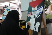 عکس| برگزاری مسابقه طراحی و کاریکاتور 《نقش قدس》در دانشگاه مازندران