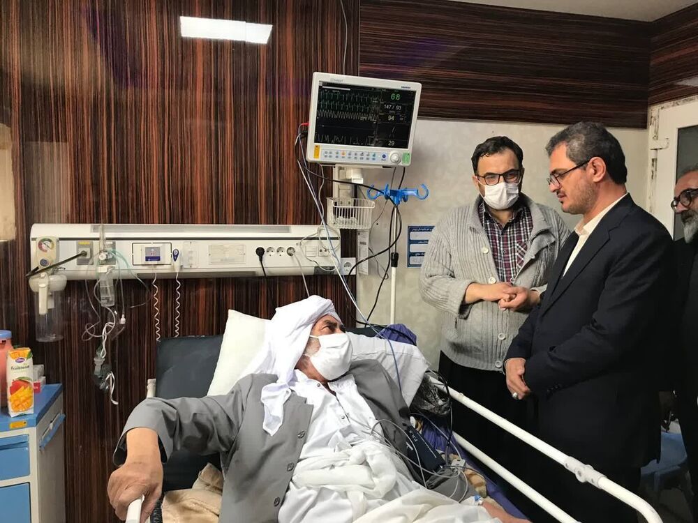 عیادت استاندار کردستان از امام جمعه روستای نگل