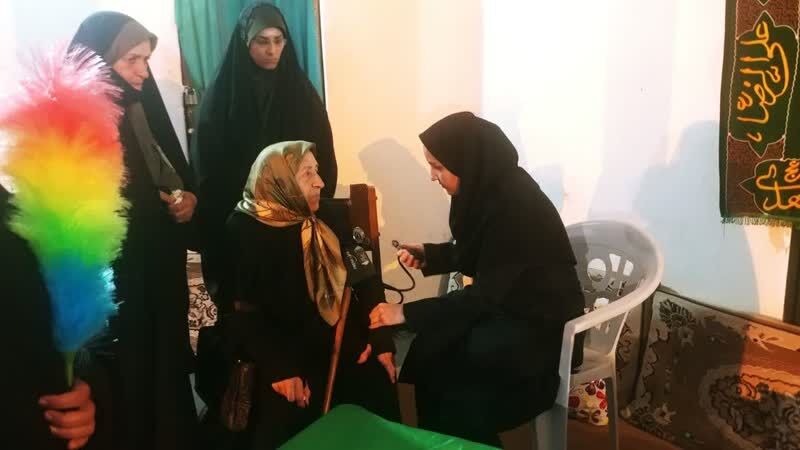 ارائه خدمات پرستاری رایگان به نیت حضرت زینب(س) در امامزاده قاسم(ع) محمودآباد