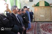 غبارروبی آستان مقدس امامزاده نقی الهادی(ع) همزمان با برپایی میز خدمت مسئولان