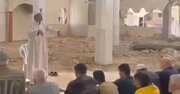 اقامه اولین نماز جمعه در مسجد نیمه ویران‌شده غزه