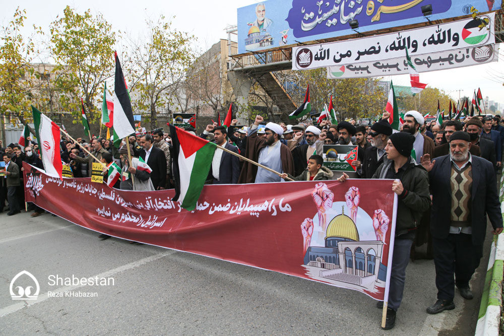 راهپیمایی مردم بجنورد در حمایت از مردم غزه