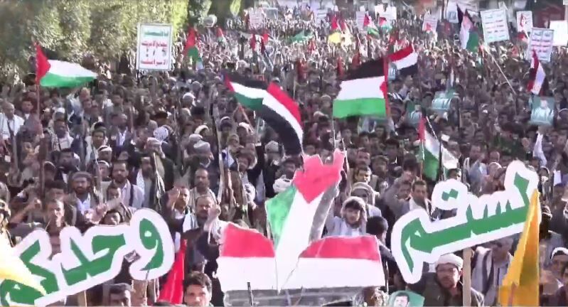 فیلم/ حمایت یمنی‌ها از اقدامات ضد صهیونیستی مقاومت + تصویر