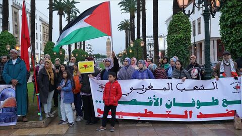 تظاهرات در شهرهای مراکش در حمایت از غزه
