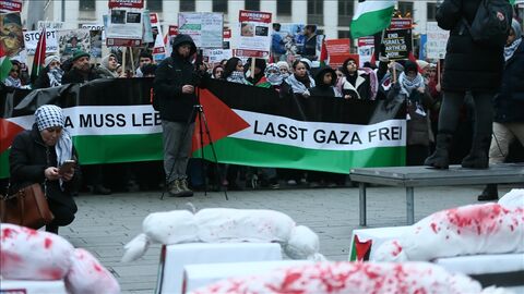 راهپیمایی گسترده در وین در محکومیت حملات صهیونیست‌ها به غزه