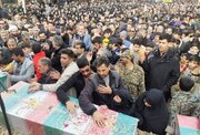 تشییع پیکر مطهر ۳ شهید گمنام در شهرستان دورود