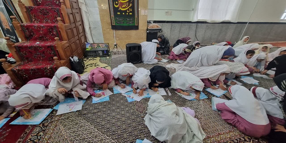 برگزاری مسابقه نقاشی با موضوع حضرت زهرا(س) /حضور ۱۰۰ دانش آموز در سوگ ریحانه