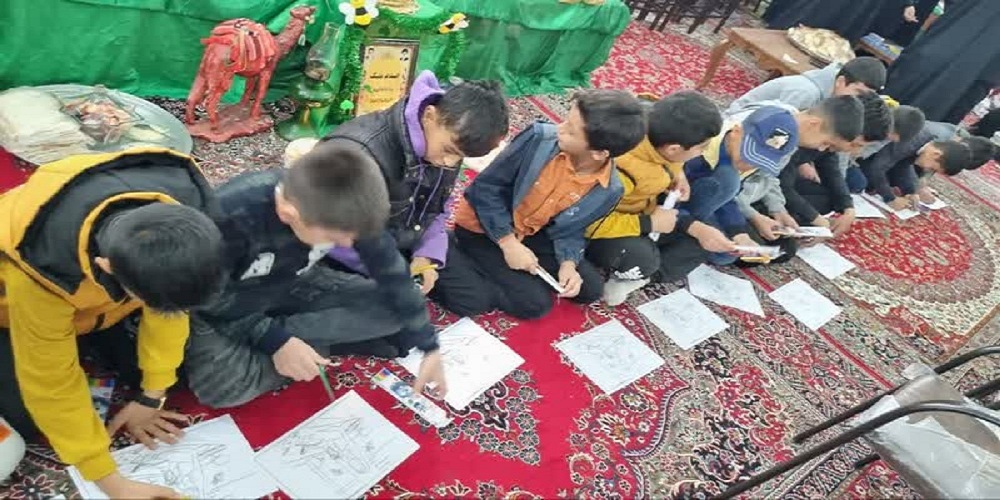 برگزاری مسابقه نقاشی با موضوع حضرت زهرا(س) /حضور ۱۰۰ دانش آموز در سوگ ریحانه