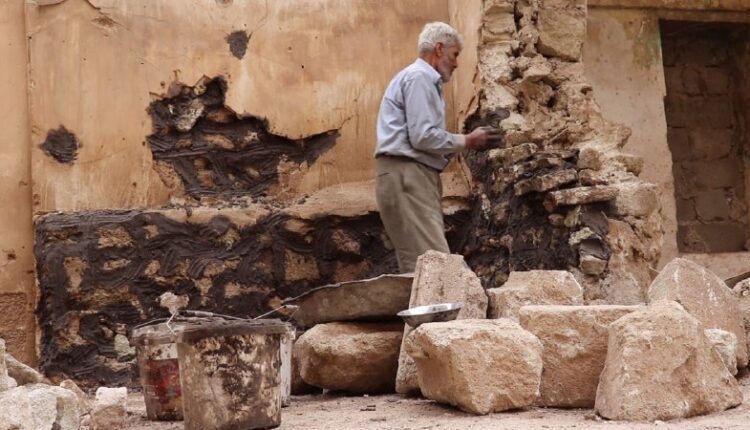 عملیات مرمت مسجد جامع «الحمیدی» در دیرالزور سوریه+عکس