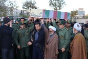 عکس| تشییع پیکر مطهر شهید گمنام دوران دفاع مقدس در سپاه نینوا گلستان