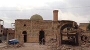 عملیات مرمت مسجد جامع «الحمیدی» در دیرالزور سوریه+عکس