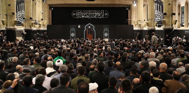 با حضور رهبر انقلاب مراسم عزاداری شب شهادت حضرت زهرا (س) برگزار شد