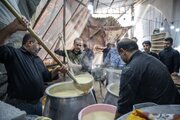 عکس| پخت ۳.۵ تن حلیم نذری در کانون دوستان آسمانی جهرم