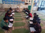 حضور بچه‌های مسجد جامع چم چنگ در کلاس آموزشی قرآن کریم