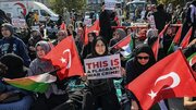 استانبول سال جدید میلادی را با راهپیمایی همبستگی با غزه آغاز می‌کند
