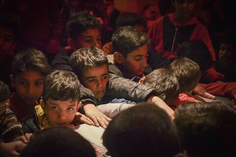 بچه‌های کانون دوستان آسمانی با شهید گمنام دفاع مقدس وداع کردند