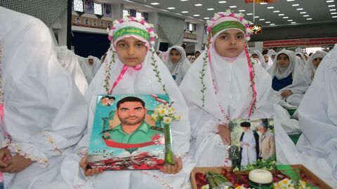 ۳ دانش آموز دختر بیرجندی آغاز عبادت و بندگی خود را جشن گرفتند