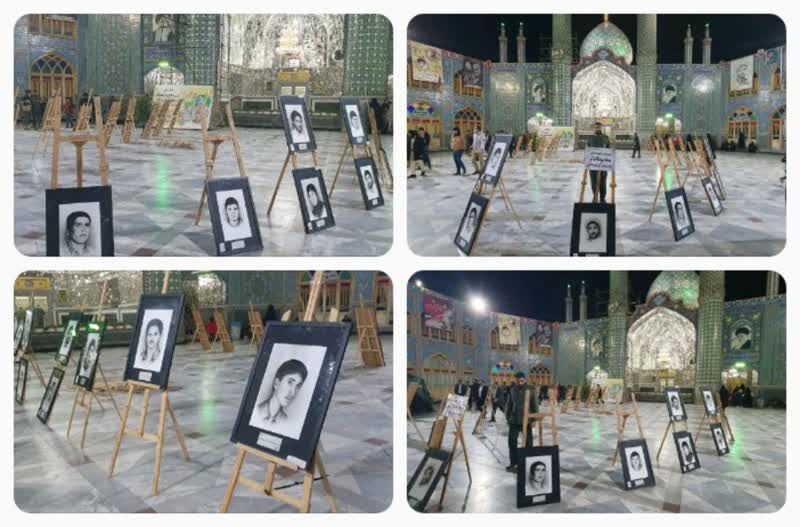 برپایی نمایشگاه سیاه قلم با موضوع «شهدای مفقود الاثر» در حرم هلال بن علی(ع)