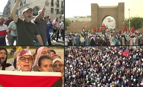 راهپیمایی گسترده «وفاداری با شهدای فلسطینی» در خیابان‌های مراکش